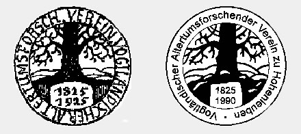 Geschichte - Logo des Vereins zum 100jährigen Bestehen und Logo des Vereins zur Neugründung 1990